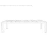 Extendable teak garden table Corupo