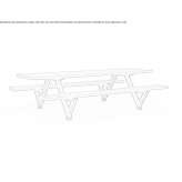 Rectangular garden table Demirtas