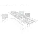 Rectangular, glass lava table Varbilau