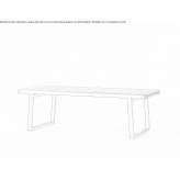 Extendable garden table made of aluminum and wood Okunevka