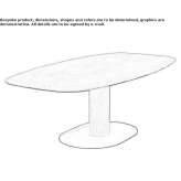 Oval, steel garden table Quebrada