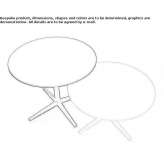 Folding round table Duinzigt