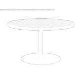 Powder-coated round aluminum table Ivanovac