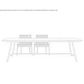 Rectangular garden table with lava stone Pucara