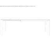 Extendable rectangular table Beek
