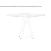 Square teak table Bronzolo