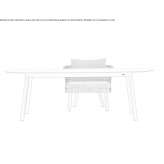 Oval aluminum garden table Ponca