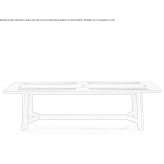 Rectangular teak garden table Lakemoor