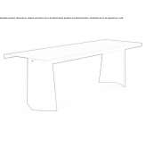 Rectangular steel table Eiguliai