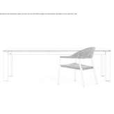 Extendable garden table made of powder-coated aluminum Mansue