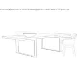 Rectangular garden table made of porcelain stoneware Terrace