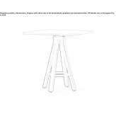 Kwadratowy stół aluminiowy Bronzolo