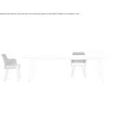 Oval garden table made of powder-coated aluminum Ponca