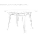 Round garden table made of HPL Rouillac