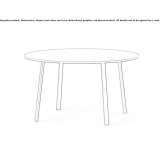 Round aluminum garden table Shilo
