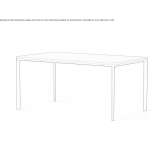 Rectangular aluminum garden table Boticas