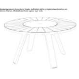 Iroko round garden table with Lazy Susan Hueneja