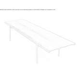 Rectangular ash garden table Heidberg