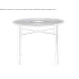 A hand-woven table made of steel and colorful polyethylene threads Puteaux