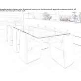 Rectangular glass table Magliolo