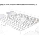 Square wooden garden table Klevan