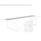 Rectangular garden table made of porcelain stoneware Trulben