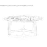 Round teak garden table Lakemoor