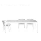 Rectangular garden table made of porcelain stoneware Poptun