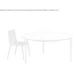 Round, lightweight cement garden table Ennetach