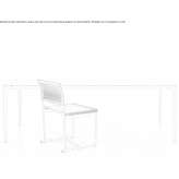 Rectangular aluminum garden table Poptun