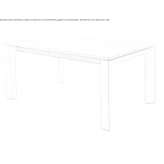 Powder-coated extendable rectangular aluminum table Mansue