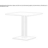 Kwadratowy stół aluminiowy Esteli