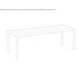 Rectangular table made of porcelain stoneware Portao