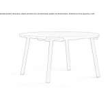 Round teak garden table Ipero