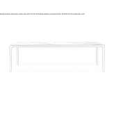 Rectangular garden table with Calacatta marble Manati