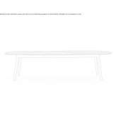 Oval garden table made of powder-coated aluminum Bagarasi