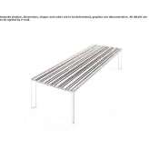 Rectangular wooden garden table Klevan