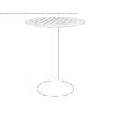 Round high table made of teak wood Cooran