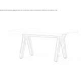 Rectangular aluminum table Bronzolo