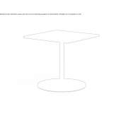 Square aluminum garden table Aarburg