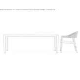 Rectangular garden table made of powder-coated aluminum Dziuche