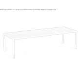 Rectangular garden table made of porcelain stoneware Portao