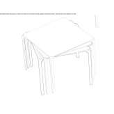 Square garden table made of polyamide Visani