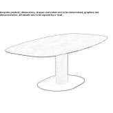 Oval, steel garden table Quebrada
