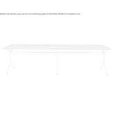 Rectangular garden table made of aluminum and wood Mougon