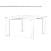 Square garden table made of aluminum and wood Turda