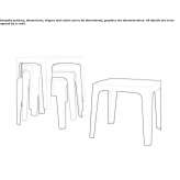 Square garden table Guardo