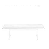 Rectangular garden table made of aluminum and wood Mougon