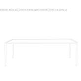 Rectangular garden table made of glass and stainless steel Candia