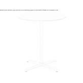 Round garden table with 4-star base Jirnsum